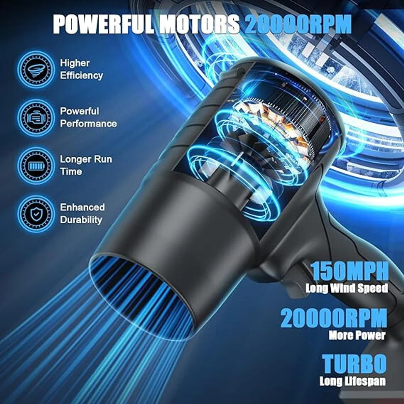 Air Blower Gun High Power Jet Blower All in One Waste Cleaner Vehicle Interior T_998 Gun Vehicle Interior Cleaner (300 g)