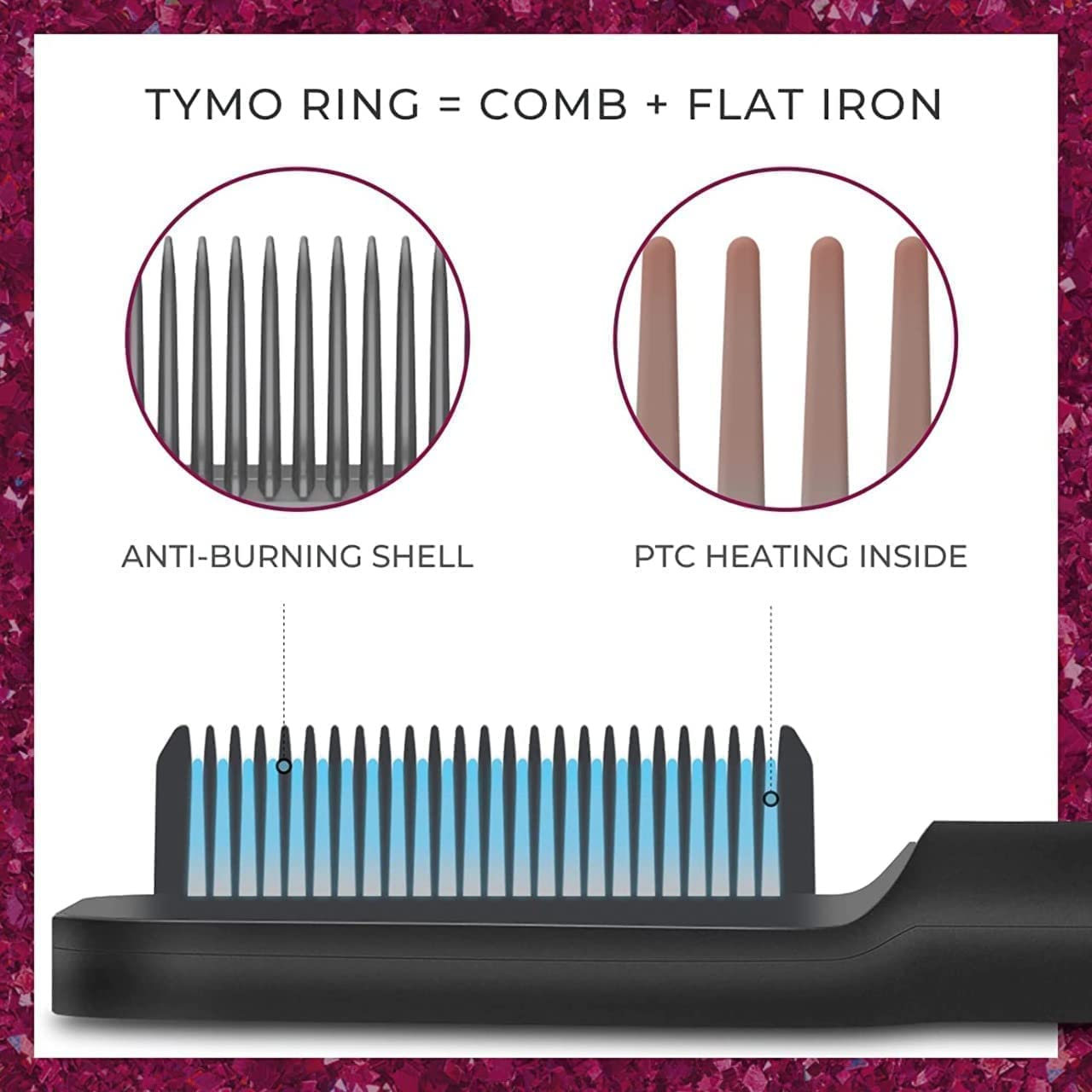 ✨ JELIA CASA™ Professional Hair Straightening Comb – Instant Sleek & Shine