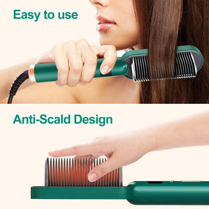 ✨ JELIA CASA™ Professional Hair Straightening Comb – Instant Sleek & Shine
