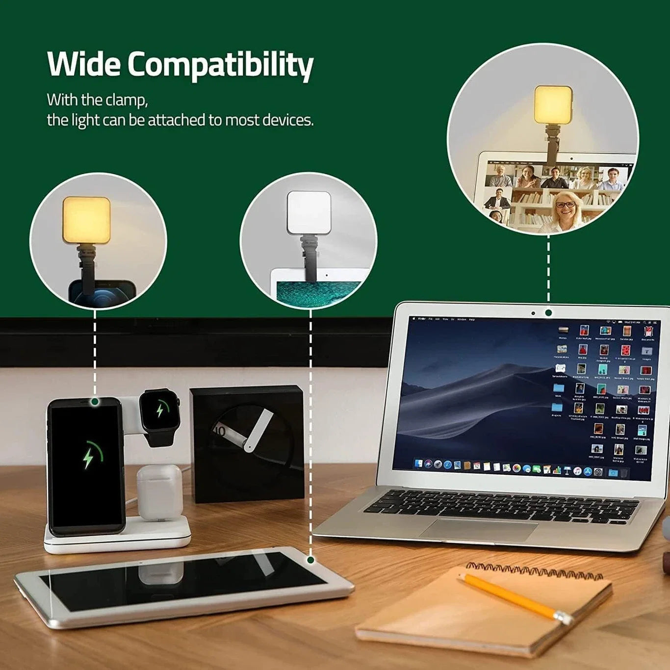 Mini Portable LED Selfie Video Light for Reels, Vlogging & Photography
