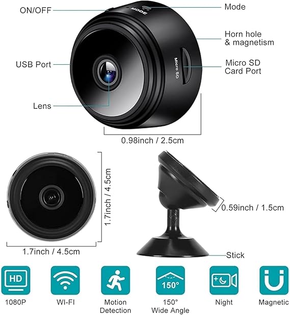 A9 Mini Wireless Security Camera – Compact, Smart & Always Watching