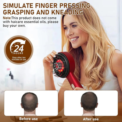 3-in-1 Hair Oil Applicator & Electric Scalp Massager Comb With Red Light For Hair Growth and Dandruff Control Massager (Multicolor)