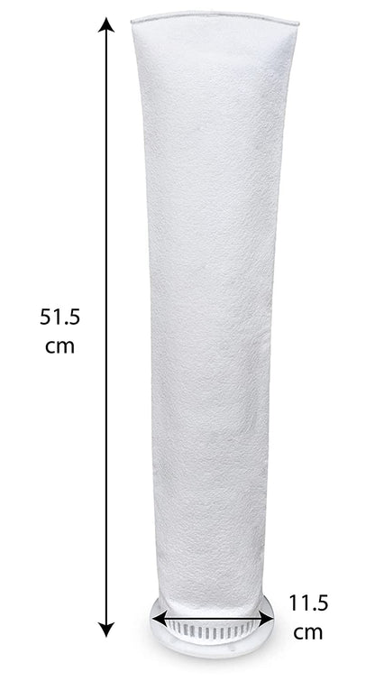 JELIACASA, Virgin Bag Filter 20-Inch For Water Tank with Balls (1.5-inch Inlet-Outlet) Solid Filter Cartridge (Pack of 1)
