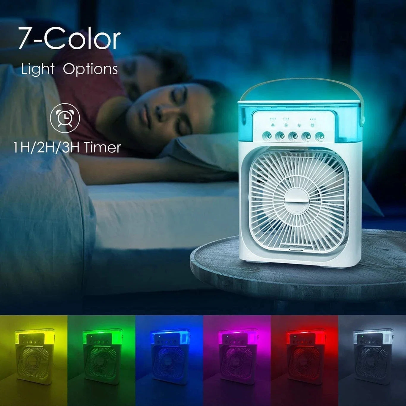 JELIACASA Portable Mini Air Cooler with Mist – Instant Cooling Anywhere ❄️💧