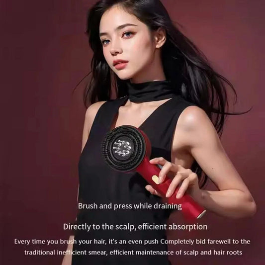 3-in-1 Hair Oil Applicator & Electric Scalp Massager Comb With Red Light For Hair Growth and Dandruff Control Massager (Multicolor)