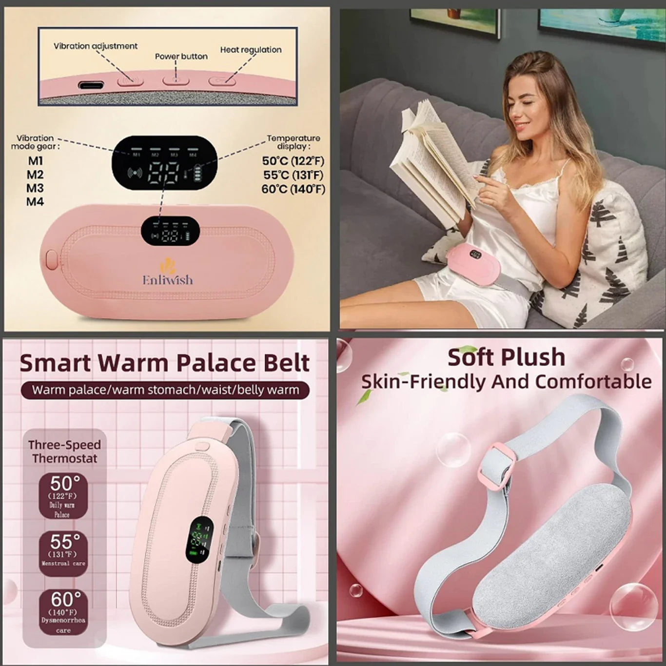 Jelia Casa Portable Menstrual Heating & Massage Belt