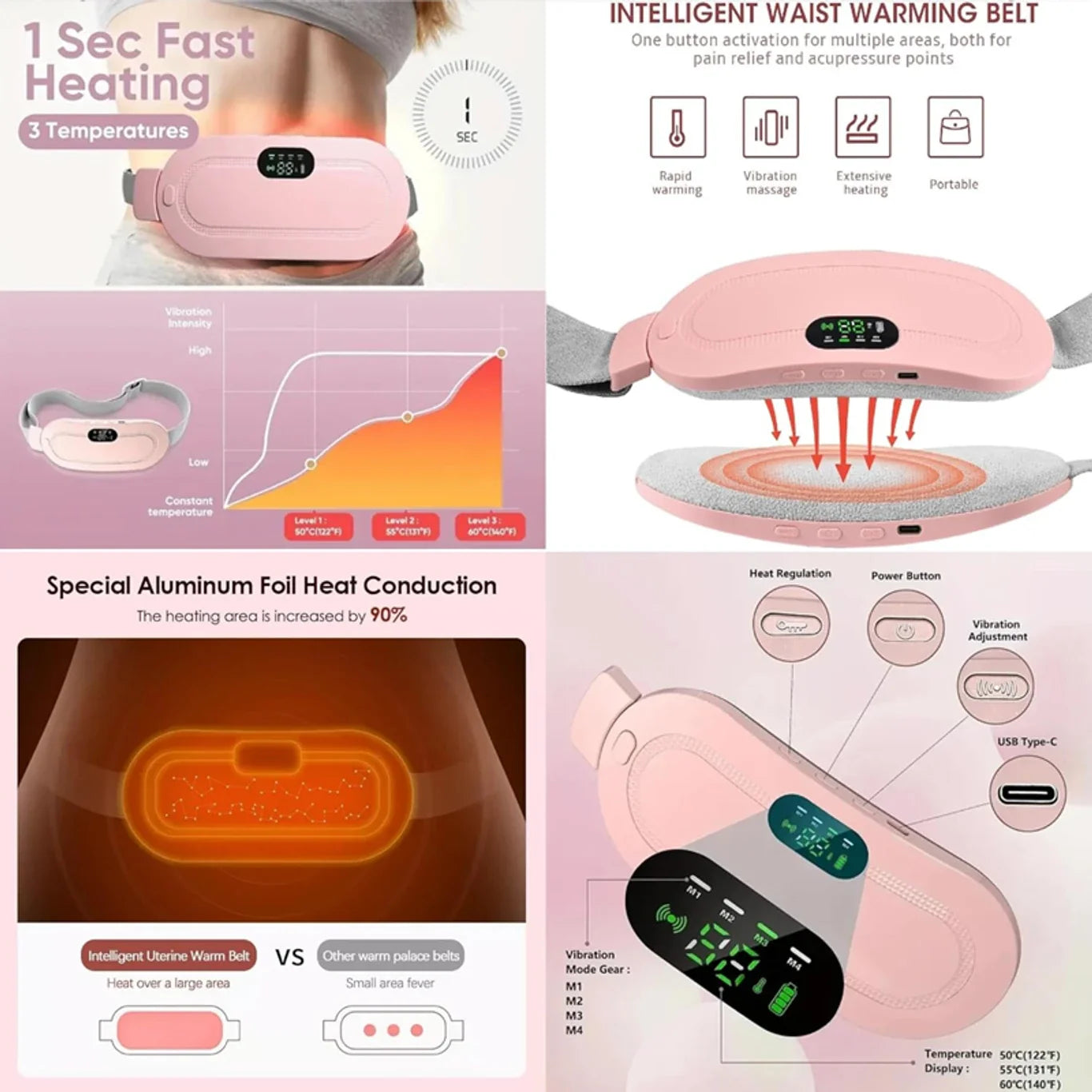 Jelia Casa Portable Menstrual Heating & Massage Belt