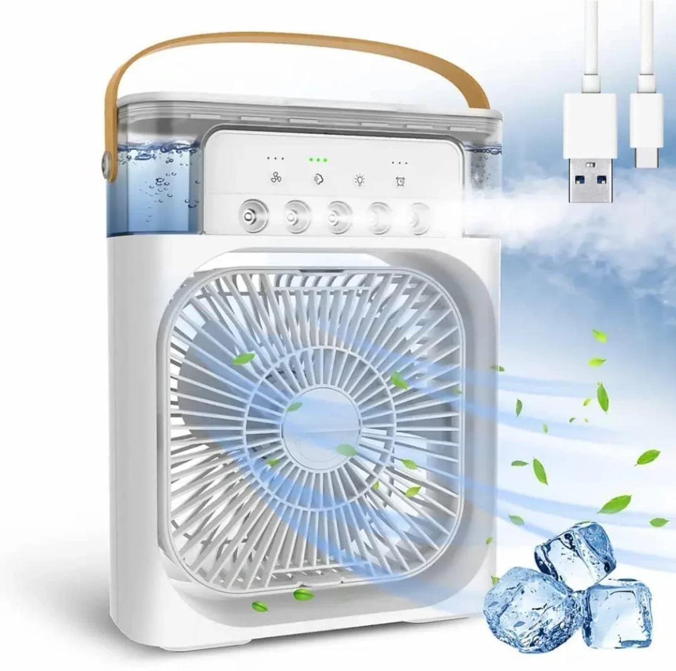 JELIACASA Portable Mini Air Cooler with Mist – Instant Cooling Anywhere ❄️💧